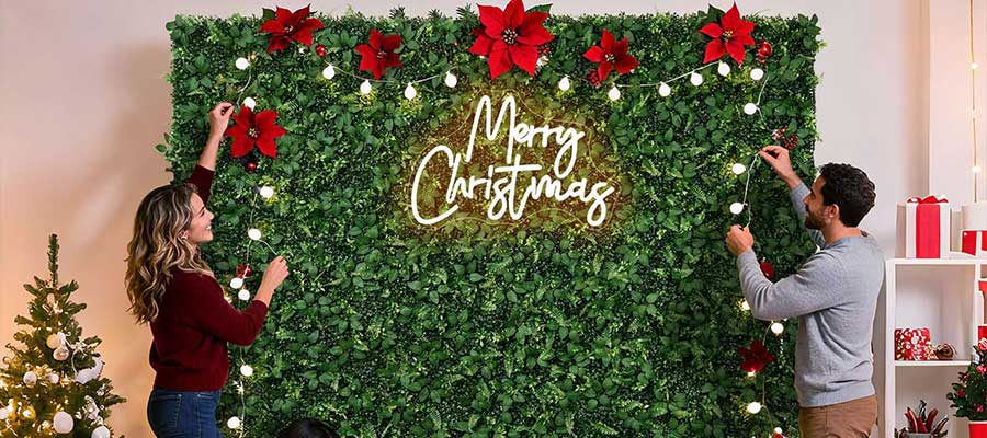 kaupallinen joulu nurmikon sisustus ostoskeskuksiin