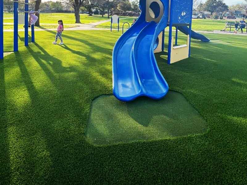 synthetic grass play area