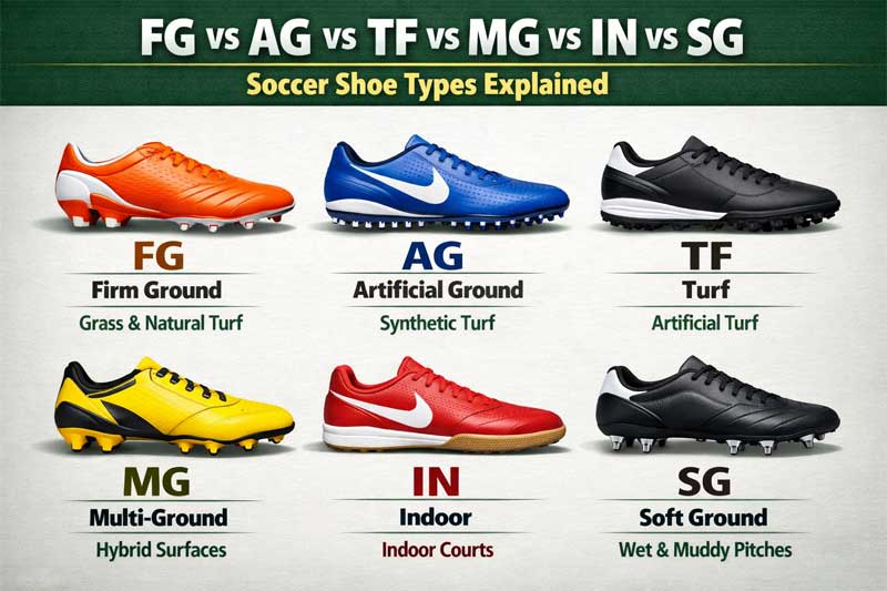 types of soccer shoes