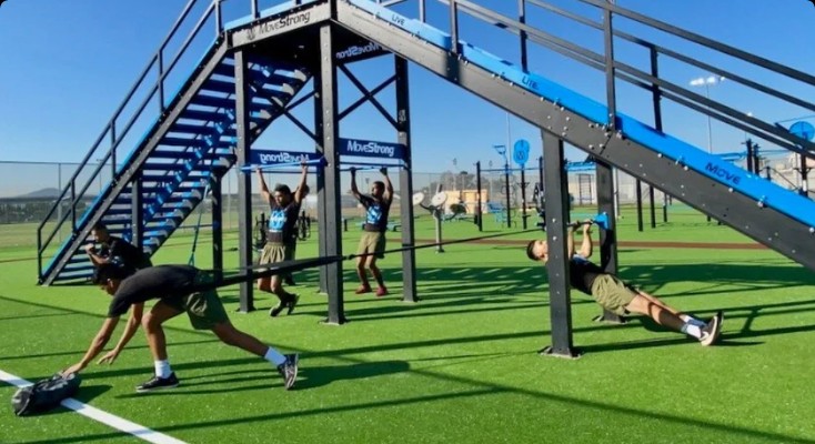 custom purple sled turf track